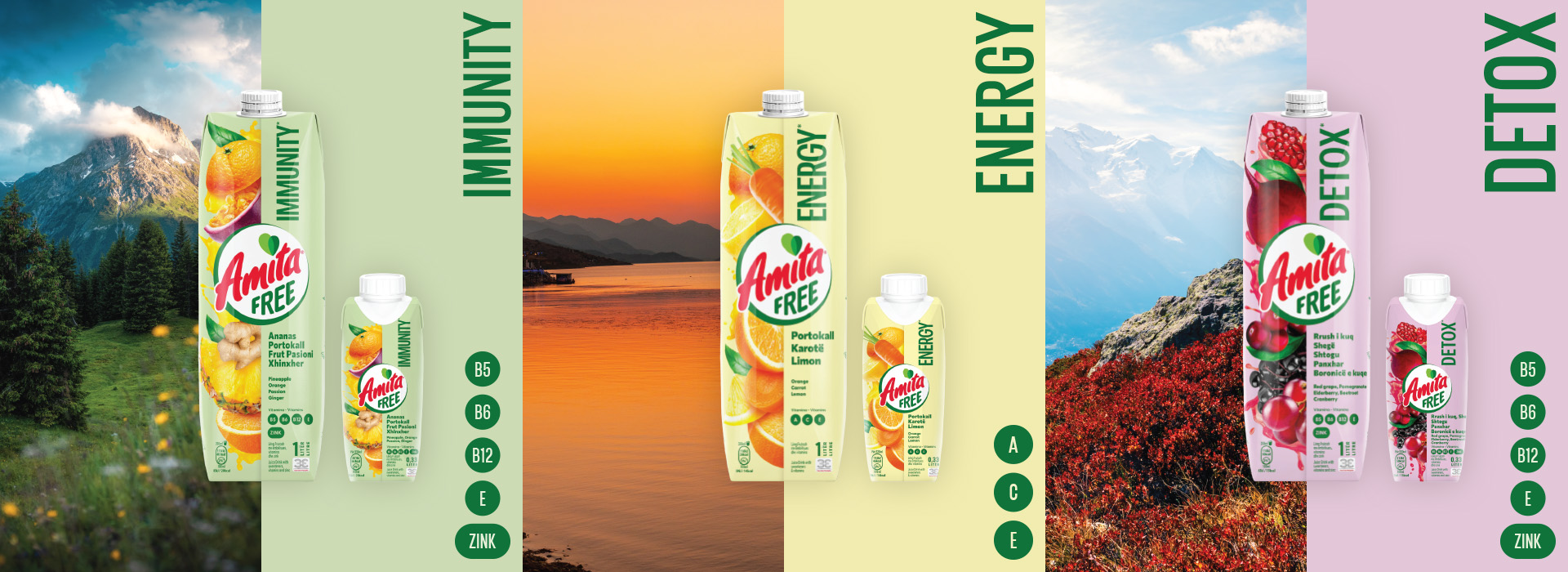 Amita Free, shija e frutave pa sheqer të shtuar